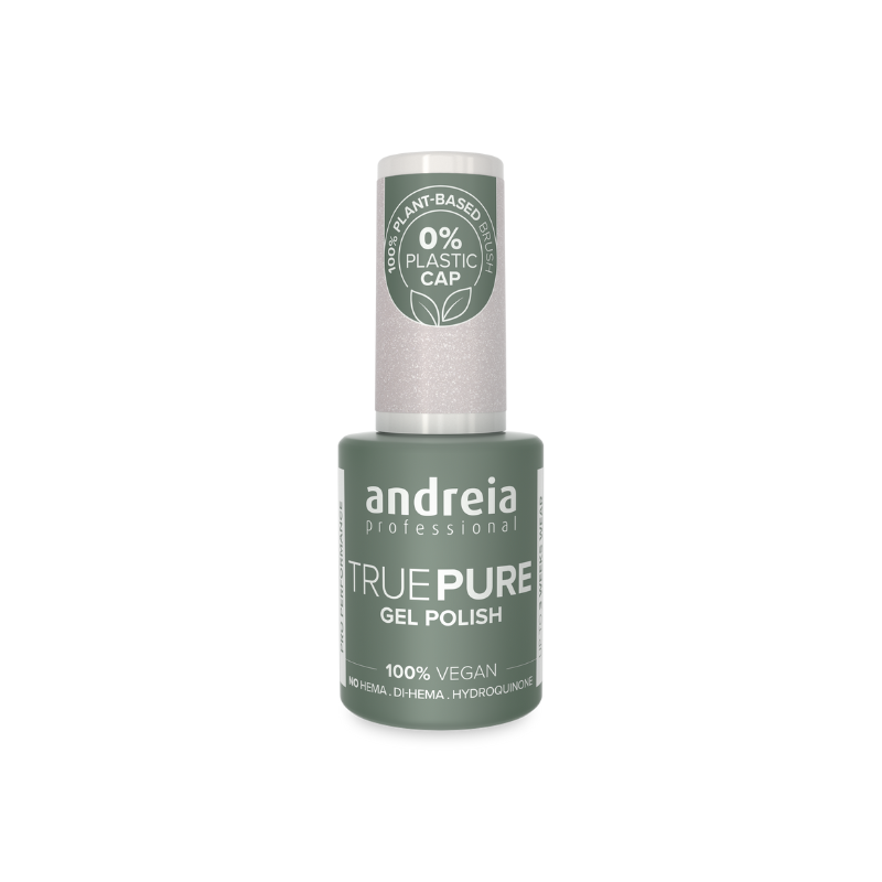 Andreia True Pure Verniz Gel 10,5ml T03 Branco com glitter