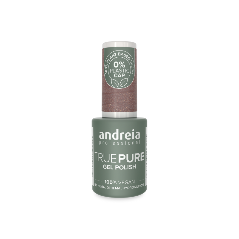 Andreia True Pure Verniz Gel 10,5ml T42 Taupe com Brilho dourado