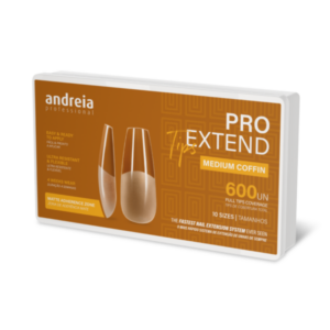 Andreia Pro Extend Tips Extensões De Unhas Medium Coffin 600unds
