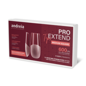 Andreia Pro Extend Tips Extensões De Unhas Medium Square 600unds