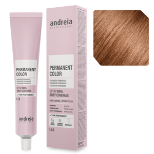 Andreia Coloração Permanente 7.74 Louro Médio Tabaco Laranja 100ml