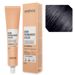 Andreia Coloração Demi Permanente 1.1 Preto Azulado 100ml