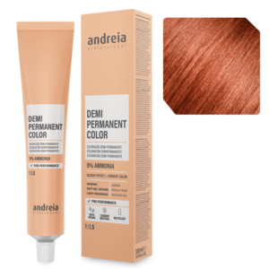 Andreia Coloração Demi Permanente 7.45 Louro Médio Laranja Vermelho 100ml