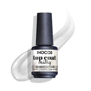 Verniz Gel Inocos Top Coat Milky  Branco Leitoso 15ml