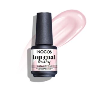 Verniz Gel Inocos Top Coat Milky Rosa Leitoso 15ml