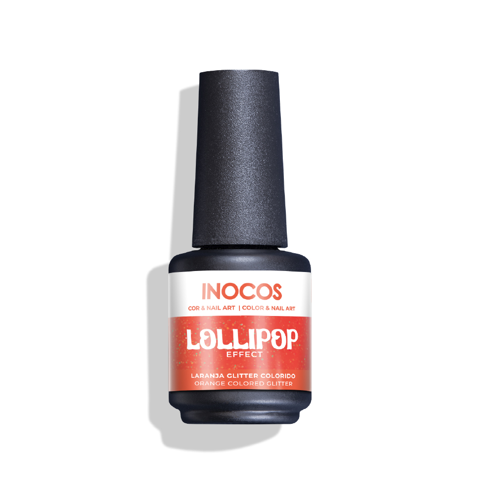 Verniz Gel Inocos LP3 Efeito Lollipop Laranja 15ml