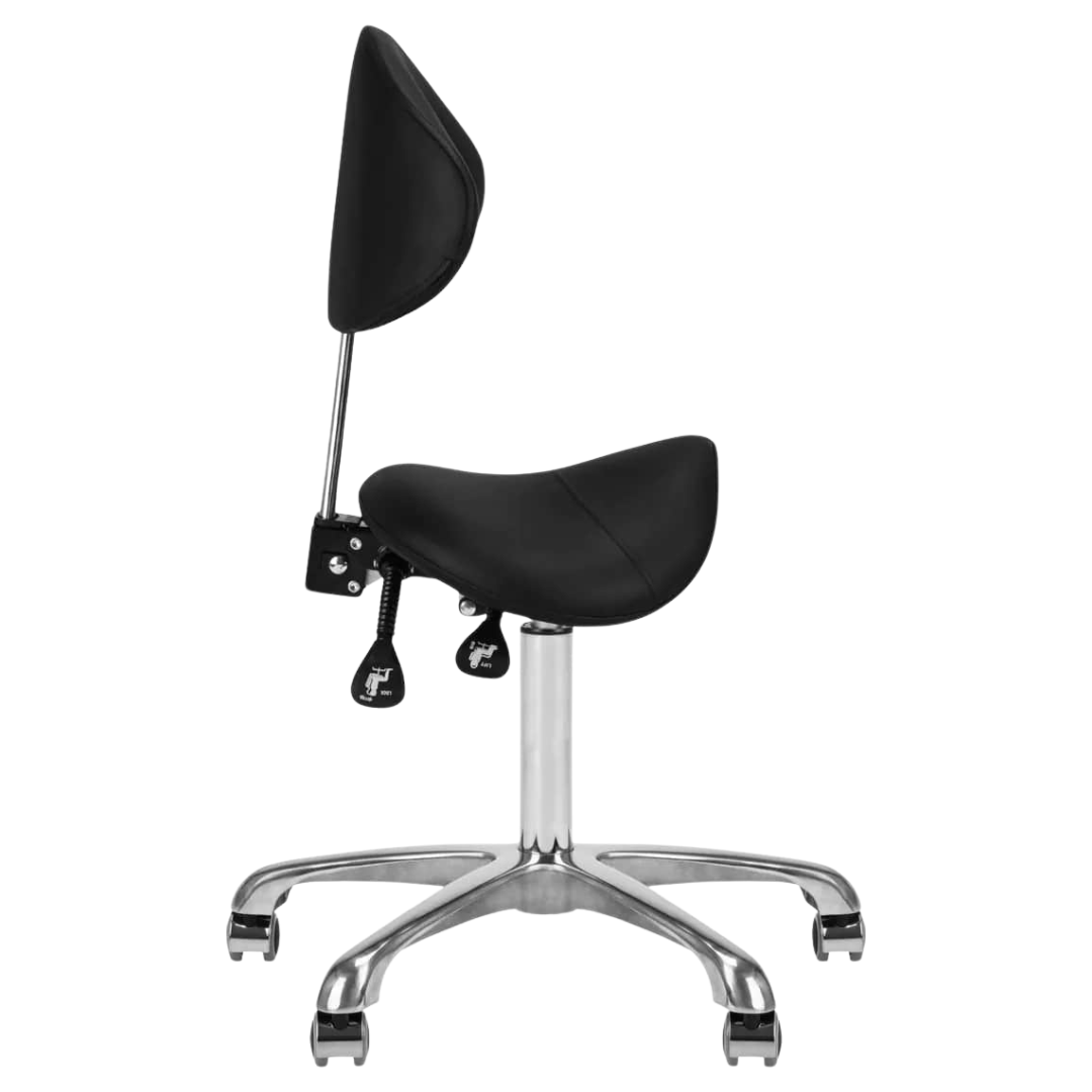 Banco Sela Preto com Regulagem de Altura e Encosto - Image 2