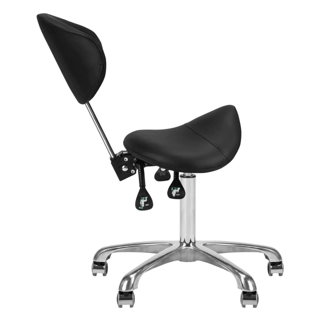 Banco Sela Preto com Regulagem de Altura e Encosto - Image 4