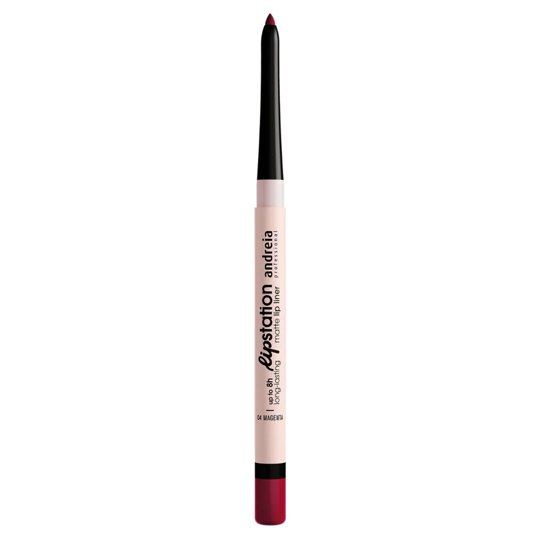 Andreia Lip Station Matte Lip Liner Lápis De Lábios Mate 04 Magenta - Image 4