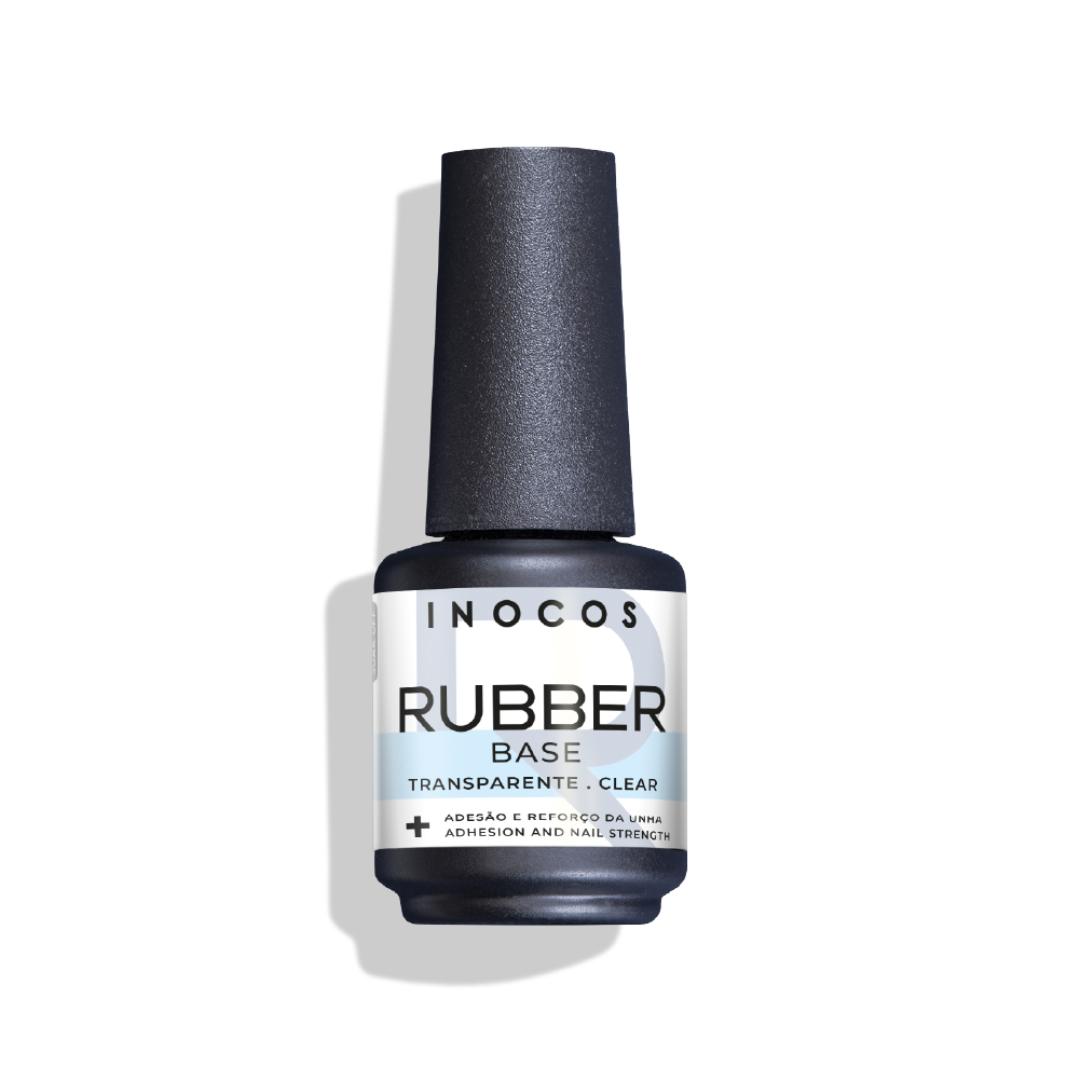 Verniz Gel Rubber Base Transparente 15ml INOCOS