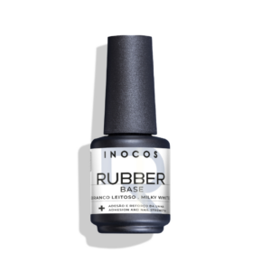Verniz Gel Rubber Base Branco Leitoso 15ml INOCOS