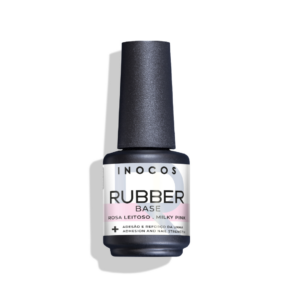 Verniz Gel Rubber Base Rosa Leitoso 15ml INOCOS
